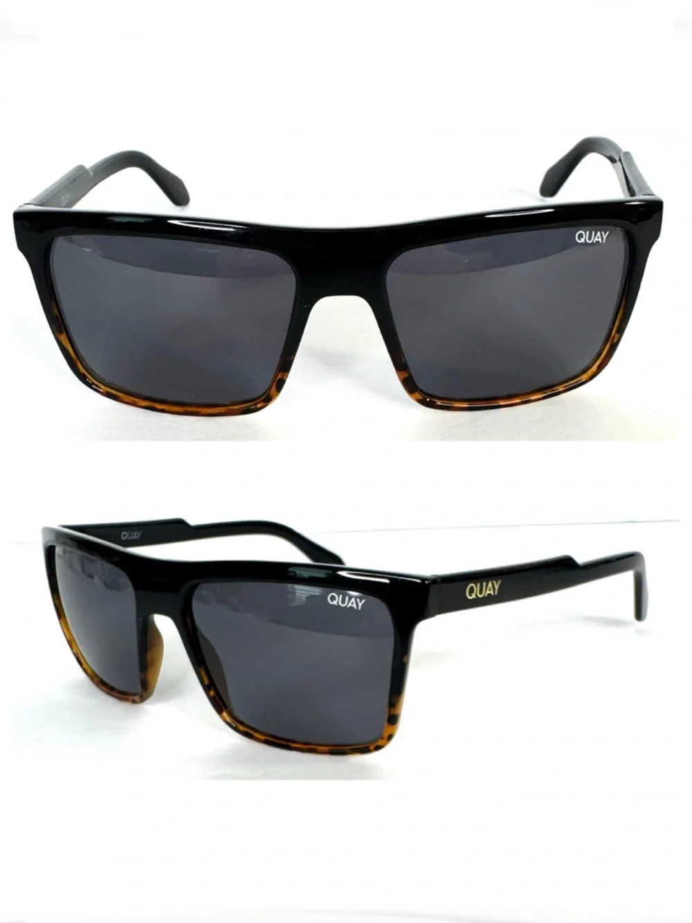QUAY Australia Let it Run Polarized Sunglasses Black Tortoise Rare